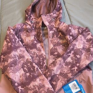 Columbia Pinkish/Mauve Patterned Rain Jacket